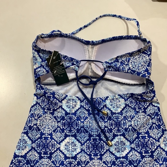 Ralph Lauren Aegean Tile Twist Tubini Swim Top - Picture 6 of 8